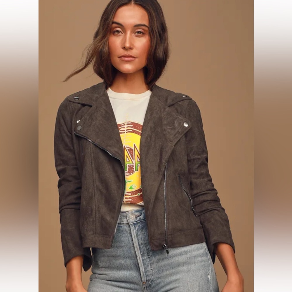Lulus suede moto jacket